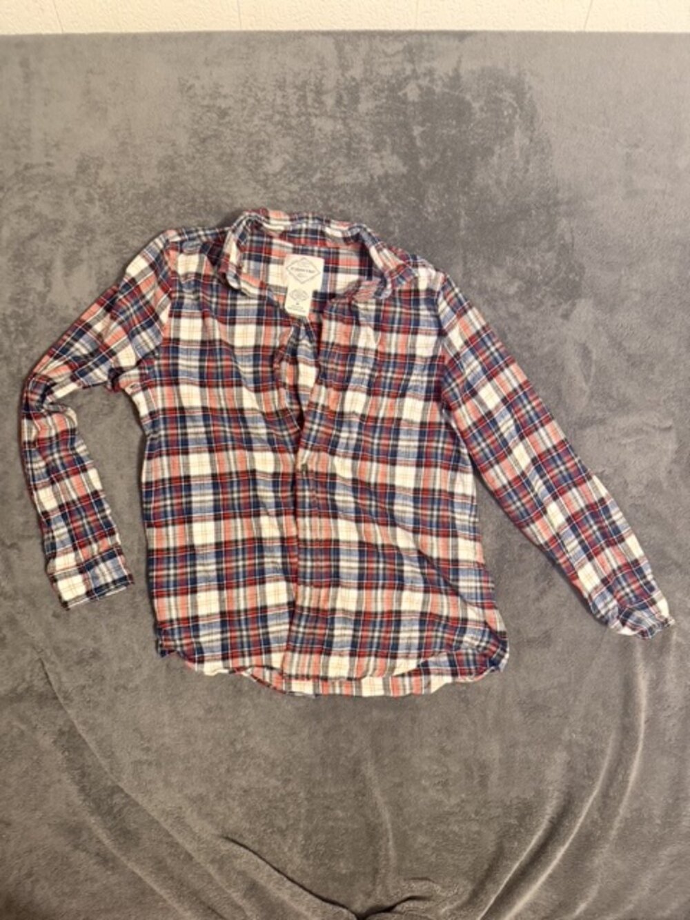 St John's Bay Flannel Shirt Mens M Plaid Long Sleeve Button Up